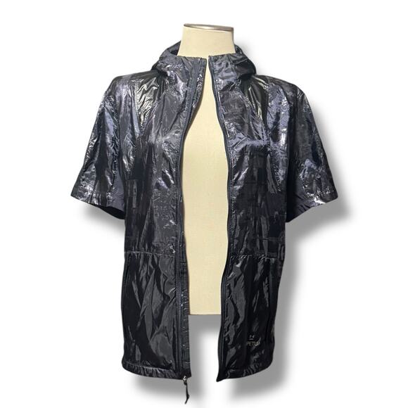 Under Armour Fitted Heat Gear Perpetual Short Sleeve Hooded Jacket Black Medium - Picture 12 of 12